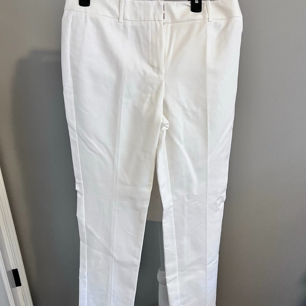 Liz Claiborne Womens White slacks straight leg Size 8